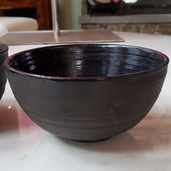 Akiko's Pottery black clay rice bowls - Picture 5 of 10